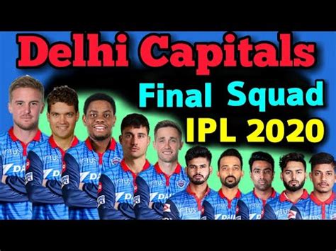 The mini auction took place on february 18, 2021. Vivo IPL 2020 Delhi capitals Full & Final Squad | Delhi ...