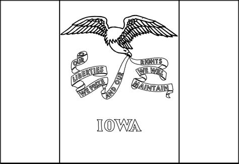 Free Printable Iowa State Flag And Color Book Pages 8½ X 11