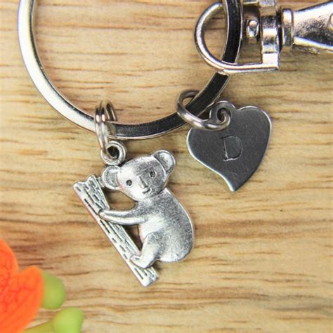 Silver Koala Bear Charm Keycharm Koala Bear Charm Keychain Etsy