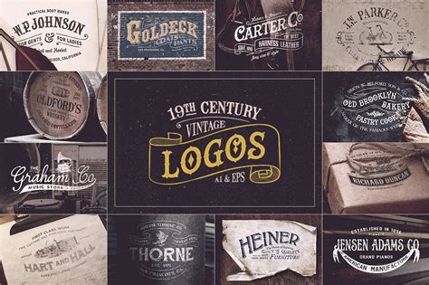 19th Century Vintage Logos Branding And Logo Templates ~ Creative Market