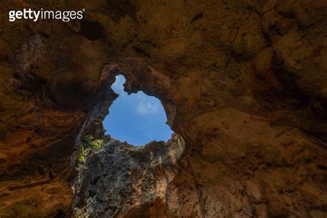 Stunning Interior View Of Quadirikiri Caves In Aruba National Park With