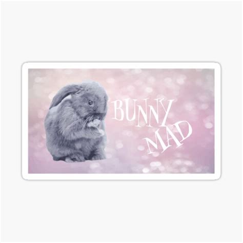 Bunny Mad Sticker For Sale By Carnagec Redbubble