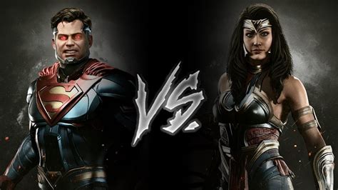 Injustice 2 Superman Vs Wonder Woman Very Hard Youtube
