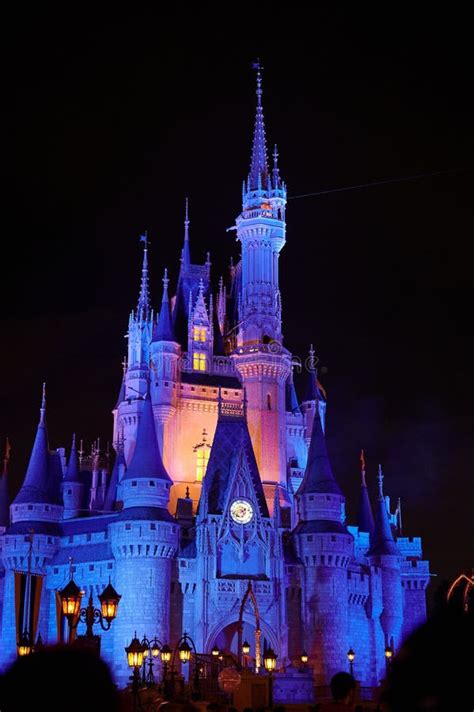 Blue Magic Kingdom Castle Editorial Image Image Of Orlando 171323025