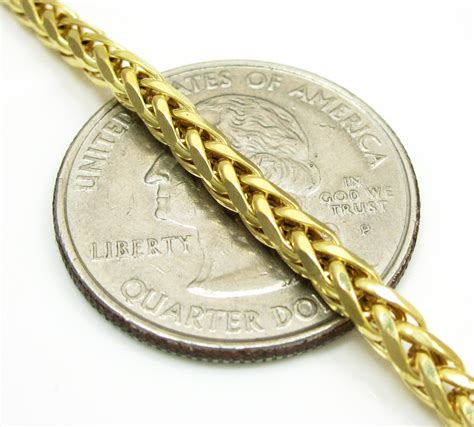 Check spelling or type a new query. 14K Solid Yellow Gold Wheat Link Chain 22 Inch 3mm