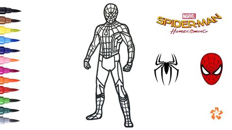 spider man homecoming coloring spider man coloring pages  children  color kids tv