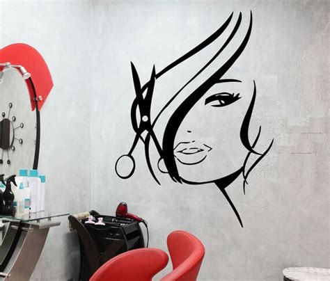 Items Similar To Wall Decal Beauty Sexy Hair Barber Shop Vinyl Sticker Z736 On Etsy