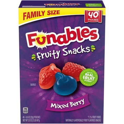 Funables Fruity Snacks Mixed Berry Fruity Snacks 32 Oz 40 Count