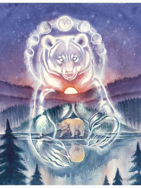 Spirit Bear Sticker By Thornwolf Spirit Animal Art Bear Paintings
