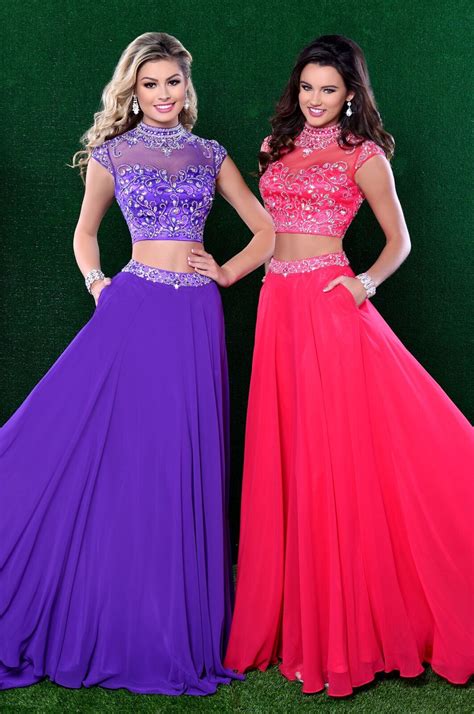 Karishma Creations Two Piece Prom Dress With Beaded Bodice And Chiffon