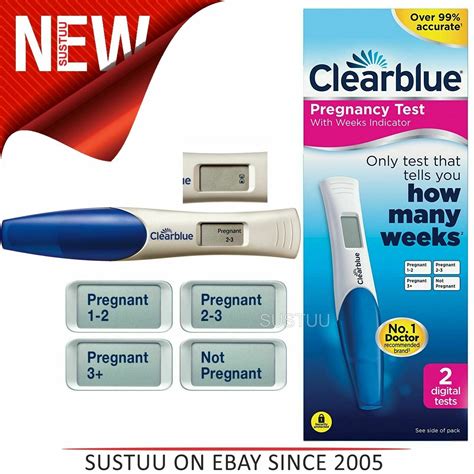Clearblue Digital Pregnancy Test Kit Weeks Indicator Accurate