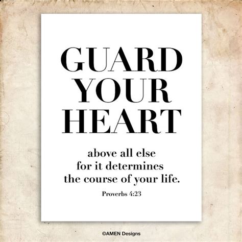 Guard Your Heart Pdf Printable Scripture Typographical Poster 8x10in