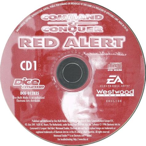 Command And Conquer Red Alert Cover Or Packaging Material Mobygames