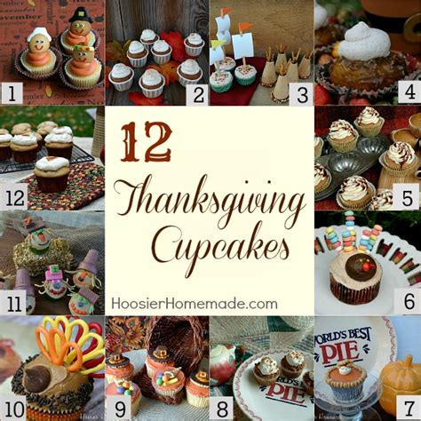 Check out the most delicious recipe : 12 Thanksgiving Cupcakes + Printables - Hoosier Homemade