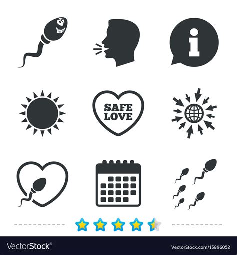 Sperm Icons Fertilization Or Insemination Signs Vector Image
