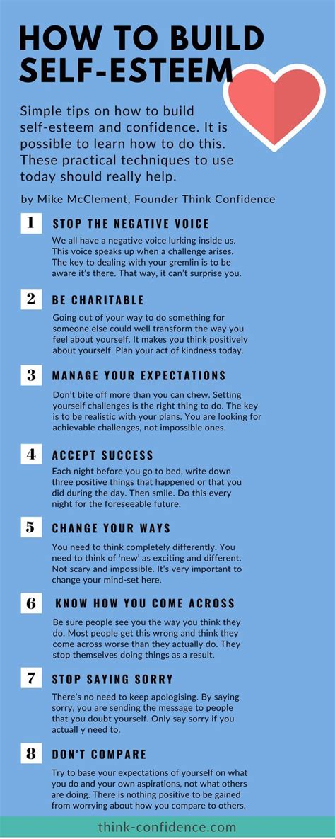 How To Build Self Esteem Quickly Use These Ideas Today Click Infographic For More Tips And