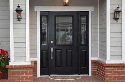 Fiberglass Entry Door With Sidelights Glass Designs