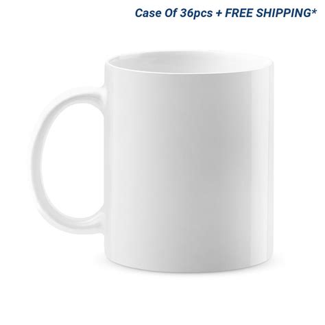 11oz White Ceramic Sublimation Coffee Mugs Case Of 36pcs Print Supplies