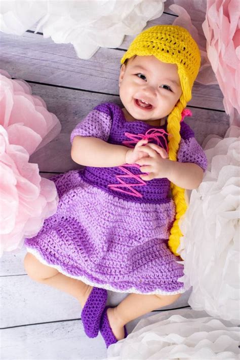 Disney Rapunzel Crochet Baby Costume Etsy