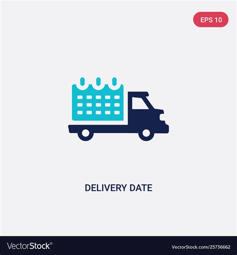 Two Color Delivery Date Icon From Delivery Vector Image