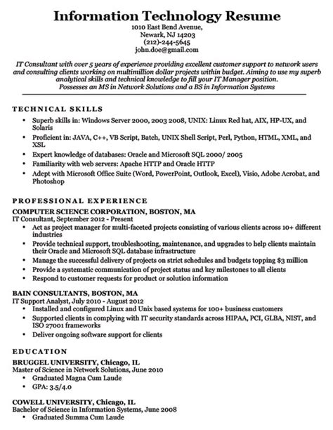 Software engineer, network architect, qa testers, support specialists and specialists. Information Technology (IT) Resume Tips and Examples ...