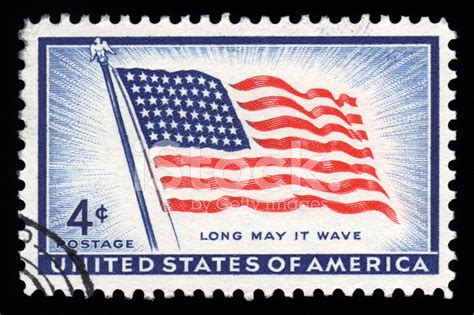 Usa Postage Stamp Stars And Stripes Stock Photo Royalty Free Freeimages