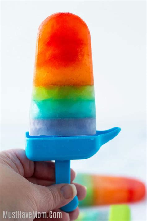 Make Homemade Popsicles Rainbow Jello Ice Pops Must Have Mom