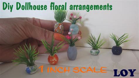 Flowers And Vases For Dollhouse Diy Youtube