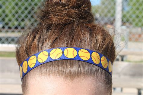 Softball Headbands for Girls, Blue Sport Headbands Womens, Girls Softball Headbands, Softball ...