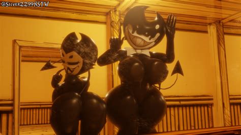 rule 34 2girls bendy bendy and the ink machine bendy fem big ass big breasts darling cally3d