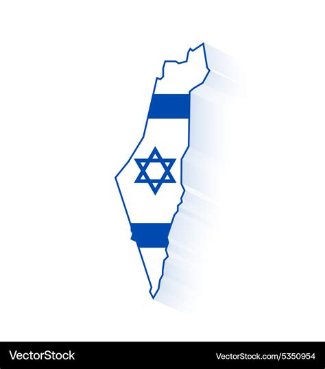 State Of Israel Map Royalty Free Vector Image