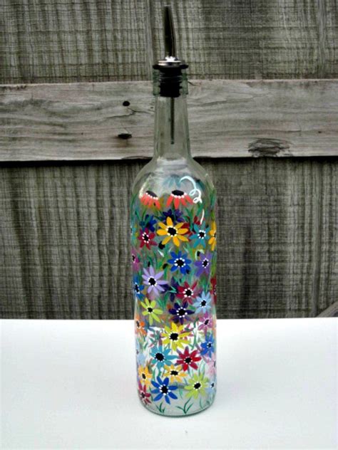 Looking for something to do with your wine corks and empty wine bottles? Hand Painted Dish Soap Dispenser, Clear Wine Bottle ...