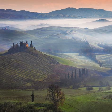 Tuscany Cold Atmosphere Of A Winter Morning By Edmondo Senatore