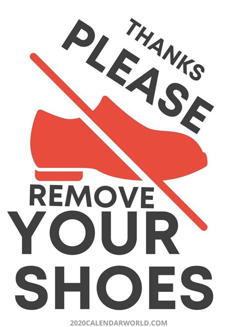 Please Remove Your Shoes Sign Printable Free Printable Templates