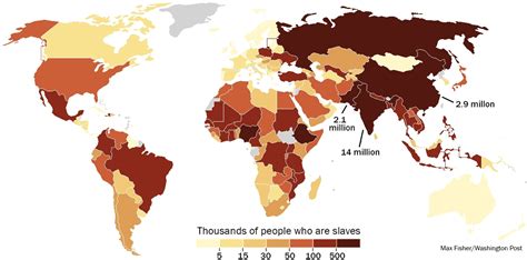 This Map Shows Where The Worlds 30 Million Slaves Live There Are