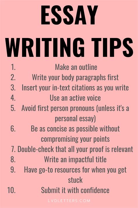 Essay Writing Tips That Will Make College A Breeze Lvdletters