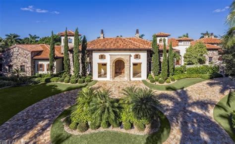 125 Million Mediterranean Mansion In Naples Fl Homes Of The Rich