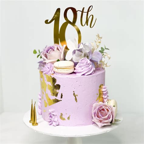 purple 18th birthday cakes