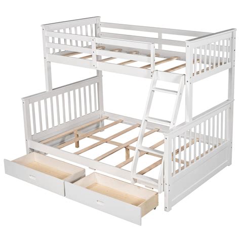 Buy Bunk Bed With Drawers Twin Over Full Bunk Bed Solid Wood Bunks