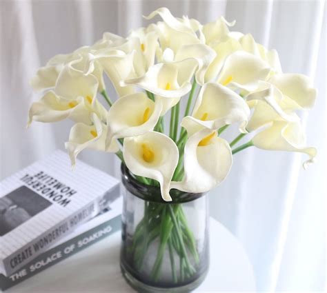 10 Stems Real Touch Faux Calla Lily Artificial Calla Lily Fake Etsy