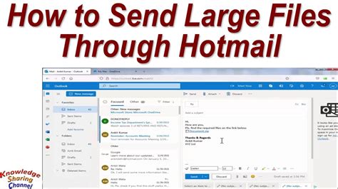 How To Send Large Files Through Hotmail Youtube