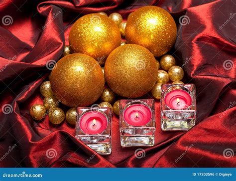 Baubles And Candles Stock Photo Image Of Celebration 17203596