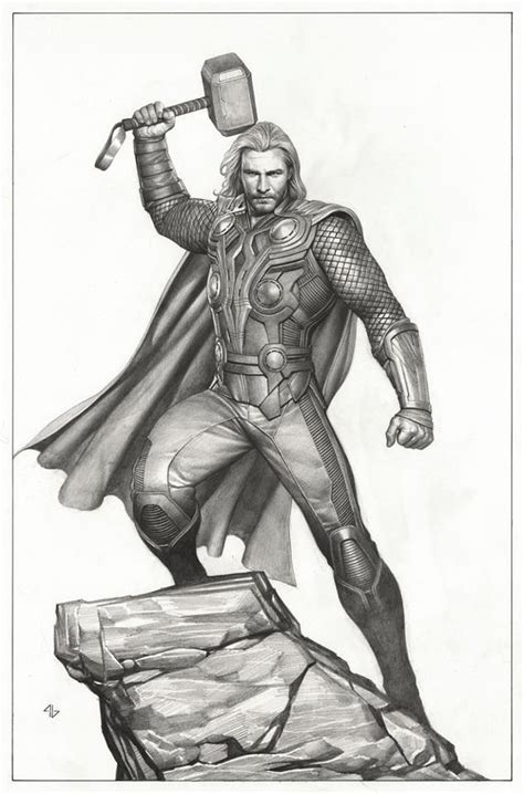 Avengers Concept Art Thor Pencil Renderings By Adi Granov Flickr