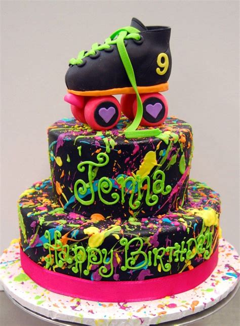 27 Inspiration Photo Of Roller Skate Birthday Cake