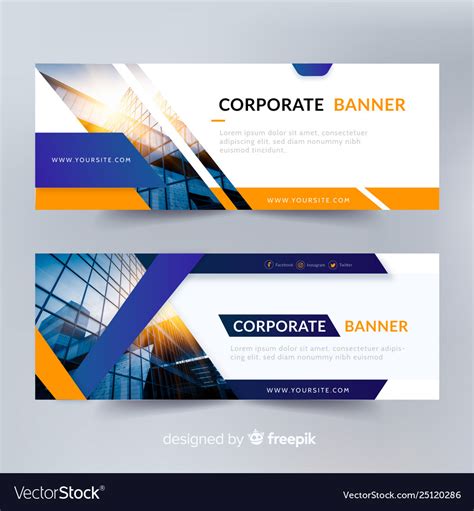 Colorful Abstract Corporate Business Banner Vector Image