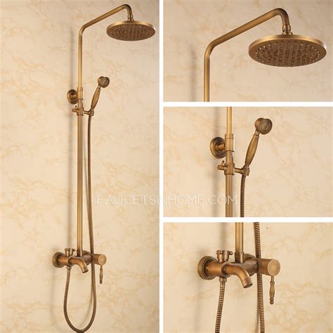 And i said, you mean the fittings, not the actual on our house, i chose beautiful oil rubbed bronze shower fixtures during construction, and. Chic Vintage Brass Shower Faucet With Top And Hande Shower