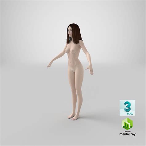 Nude Woman T Pose 3D Model 199 3ds Blend C4d Fbx Ma Obj Max