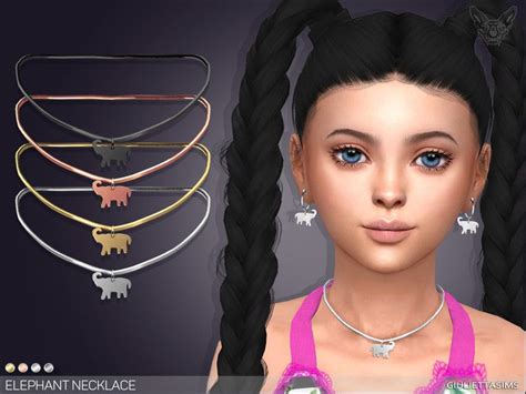 Kids Necklace Kids Earrings Sims 4 Cc Kids Clothing Barbie Wedding