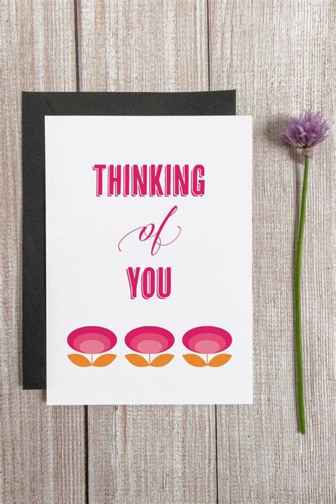 Thinking Of You Free Printable Card Faking It Fabulous