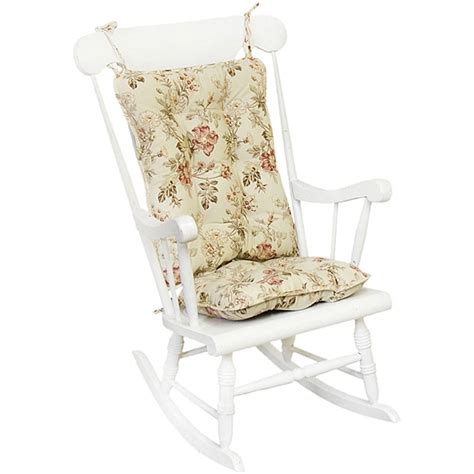 Cotton Rose Floral Standard 2 Piece Rocking Chair Cushion Set Free